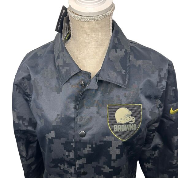 NIKE Cleveland Browns Salute to Service Jacket Digital Camo Mens Size Medium NWT - Picture 2 of 15